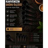 By Konseptt 5'li Kahve ve Baharat Ölçü Kaşığı Seti - Çeyizlik Kavanoz Içi Ölçü Kaşıkları - Kırmızı