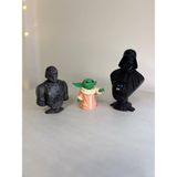 By Konseptt Uzay Temalı 3'lü Figür Seti - Darth Vader, Mandalorian ve Baby Yoda Biblo