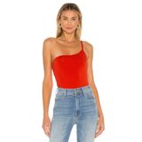 By Kul Design Kadın Ip Askılı Ipek Jarse Bodysuit kırmızı-L