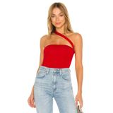 By Kul Design Kadın Kırmızı Jarse Askılı Bodysuit KIRMIZI-XS