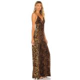 By Kul Design Kadın Leopar Desen Sırt Detay Tulum
