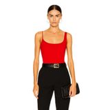 By Kul Design KADIN TEK OMUZ HALTER YAKA ASKI DETAY BODYSUİT Kırmızı-M