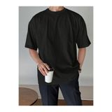 By Layina ERKEK Büyük Beden Rahat Kesim Tişört - Bisiklet Yaka T-shirt