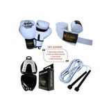 By Leon 1982 Blade Training Boks, Kick Boks ve Muay Thai Eldiveni, Atlama İpi, Dişlik ve Bandaj Seti, Beyaz, 10 oz