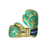 By Leon 1982 Flower Deri Kick Boks ve Muay Thai Eldiveni, 12 oz, Altın Sarısı, Unisex