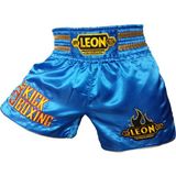 By Leon 1982 Leon Kickboxing Nakışlı Kick Boks Şortu Mavi BYL1002 - XL