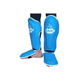By Leon 1982 Leon Solid Muay Thai ve Kick Boks Ayak ve Kaval Koruyucu, Mavi, S Beden
