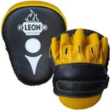 By Leon 1982 Leon Ultimate Hakiki Deri Boks ve Kick Boks El Lapası Ellik Siyah Sarı