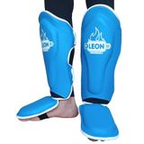 By Leon 1982 Solid Muay Thai ve Kick Boks Ayak ve Kaval Koruyucu Mavi (Mavi, S)