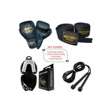 By Leon 1982 Training Set Blade Boks Eldiveni, Bandaj, Dişlik ve Atlama İpi Seti, Siyah, 6 oz