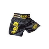 By Leon 1982 Unisex Siyah Leon Dragon Muay Thai Ve Kick Boks Şortu