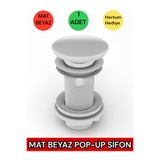 By mag MAT BEYAZ LAVABO SİFONU POP-UP KOKUYA SON
