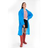 By Marine BYMMRC881R08 Mavi Kapüşonlu Çıtçıtlı Eva Unisex Yağmurluk