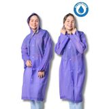 By Marine BYMMRC881R09 Mor Kapüşonlu Çıtçıtlı Eva Unisex Yağmurluk