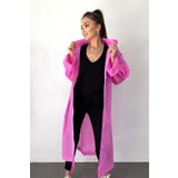 By Marine BYMMRC881R11 Pembe Kapüşonlu Çıtçıtlı Eva Unisex Yağmurluk