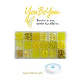 By MO Accessories Çocuklar Için Fimo Soft Renkli Boncukla Takı Yapma Hobi Seti - Boncukla Kendin Yap - Çocuk Hobi Seti