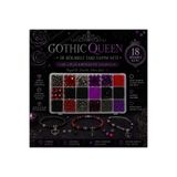 By MO Accessories Gothic Queen 18 Bölmeli Takı Yapım Seti Siyah Mor Kırmızı Boncuk Bileklik Kolye Yapma Hobi Seti