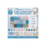 By MO Accessories Mavi İnci Boncuk Takı Yapım Seti – Okyanus Esintisi Bileklik Kolye Anahtarlık Tasarım Hobi Seti