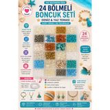 By MO Accessories Yaz Sezonu Doğal Taş Deniz Yıldızı Deniz Kabuğu Fimo Kum Boncuklarla Takı Yapma Hobi Set