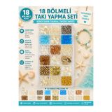 By MO Accessories Yaz Sezonu İnci Deniz Yıldızı Deniz Kabuğu Cam Boncuklarla Takı Yapma Hobi Set