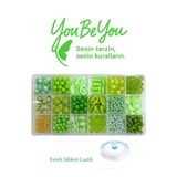 By MO Accessories Yeşil Boncuklarla Kutulu Takı Yapma Hobi Eğlence Seti - Bileklik Yapma Seti - Kendin Yap