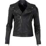 By Motto Jasmine Biker Kadın Deri Ceket - L - Siyah