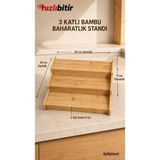 By My Hand Bymyhand Bambu Ahşap 3 Katlı Baharatlık Standı