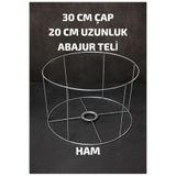 BY NEHİR Abajur Teli Avize Teli Iskeleti Makrome 30~20 Cm Çap Yükseklik 20cm
