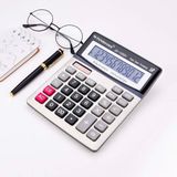 By Nevser® 12 Haneli Geniş LCD Ekran, Pilli Büyük Düğmeli Hesap Makinesi - Renkli