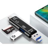 By Nevser® 5 In 1 Çok Fonksiyonlu USB 2.0 Micro Sd Kart Okuyucu - Usb/micro Usb/type-C Çıkışlı, Otg Çevirici