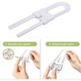 By Nevser® Bebek Çocuk Çekmece ve Dolap Koruma Raylı Güvenlik Sistemi Emniyet Kilidi - 1+ Yaş - Renkli