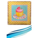By Nevser® Decotown Duvar Panosu 40*40 Cup Cake Muffin Motifli Duvar Süsü