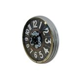 BY NEVSER Iron Legacy Krom 60 Cm Çarklı Duvar Saati C-6032K