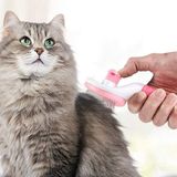 By Nevser® Kedi Köpek Tüy Toplayıcı Kendini Temizleyebilen Ergonomik Saplı Evcil Hayvan Tarağı Pembe - Çok Renkli - std