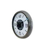 BY NEVSER Krom Modern 60 Cm Çarklı Duvar Saati C-6008K