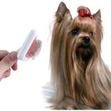 By Nevser® Paslanmaz Evcil Hayvan Kedi Köpek Tüy Tarama Toplama Fırçası Kolay Temizlenir Bakım Aleti - Çok Renkli - std