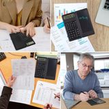 By Nevser® Silinebilir LCD Yazı Tabletli,kalemli Katlanabilir Bilimsel Hesap Makinesi - Renkli - 1