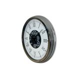 BY NEVSER Silver Empire 60 Cm Çarklı Krom Duvar Saati C-6055K