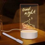 By Nevser® USB Kablolu Işıklı Kendiliğinden Beyaz Kalemli-Silgili Kreatif 3D Görselleştirme LED Lambası - Beyaz - Koyu Kırmızı - STANDART