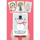 By Nur Erten Yılbaşı Kartpostal Seti Yeni Yıl Kutlama Hediyesi Postcard Christmas Noel Kardan Adam Noel Baba