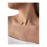 By Saadet Özkanlı Gerçek Tatlısu İncisi Tekli Hayalet Kolye – Choker Stil Modern Takı