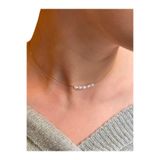 By Saadet Özkanlı Kadın Minimalist Gerçek Inci Kolye Choker Kolye, Gerçek Inci Kolye, Hayalet Doğal Tatlısu Inc