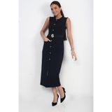 By Saygı Krep Midi Elbise, S-26K4260002