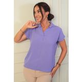 By Saygı Polo Yaka Duble Kol Ayrobin Bluz S-24Y2220006