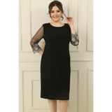 By Saygı Tül Boncuk Nakışlı Abiye Elbise, S-23K0910032