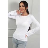 By Saygı Uzun İspanyol Kollu Likralı Kaşkorse Bluz, S-26K4130030