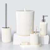 By Selim Lydia İnci 5 Parça Polyester Banyo Seti
