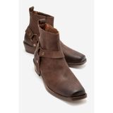 by selvi Lukka Shoes Bert Erkek Taba Nubuk Kovboy Dallas Western Tak Çıkar Detaylı Ahşap Topuk El Yapımı Bot