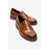 by selvi Lukka Shoes Daniel Erkek Taba Kroko El yapımı Makosen Loafer Ayakkabı