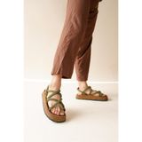 by selvi Lukka Shoes Enrico Haki Doğal Pamuk İp Halat Erkek Sandalet